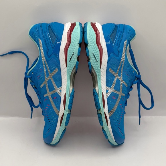 Womens 8 Asics Gel-Kayano 23 Running Shoes Blue T696N Lace Up Low Top - Picture 6 of 9